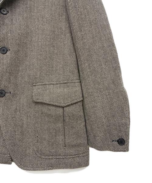 TOMORROWLAND PILGRIM（トゥモローランド ピルグリム）TOMORROWLAND PILGRIM (トゥモローランド ピルグリム) コットンポリエステルリネン シューティングジャケット ブラック×ベージュ サイズ:46の古着・服飾アイテム