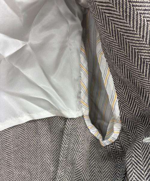 TOMORROWLAND PILGRIM（トゥモローランド ピルグリム）TOMORROWLAND PILGRIM (トゥモローランド ピルグリム) コットンポリエステルリネン シューティングジャケット ブラック×ベージュ サイズ:46の古着・服飾アイテム