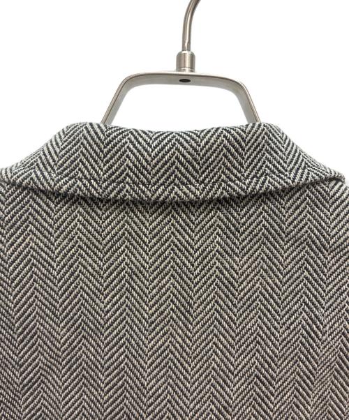 TOMORROWLAND PILGRIM（トゥモローランド ピルグリム）TOMORROWLAND PILGRIM (トゥモローランド ピルグリム) コットンポリエステルリネン シューティングジャケット ブラック×ベージュ サイズ:46の古着・服飾アイテム