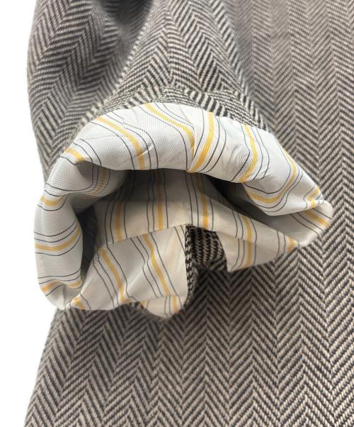 TOMORROWLAND PILGRIM（トゥモローランド ピルグリム）TOMORROWLAND PILGRIM (トゥモローランド ピルグリム) コットンポリエステルリネン シューティングジャケット ブラック×ベージュ サイズ:46の古着・服飾アイテム