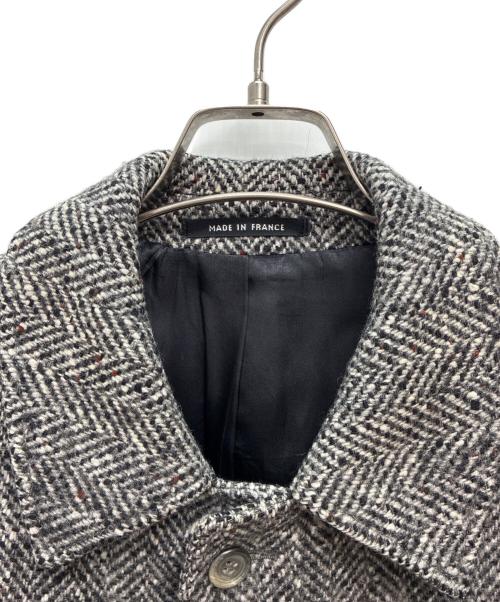 BURTON（バートン）BURTON (バートン) フランス製 ツイードステンカラーコート ブラック×グレー サイズ:不明の古着・服飾アイテム