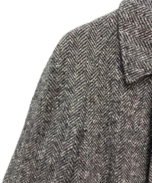 BURTON（バートン）BURTON (バートン) フランス製 ツイードステンカラーコート ブラック×グレー サイズ:不明の古着・服飾アイテム