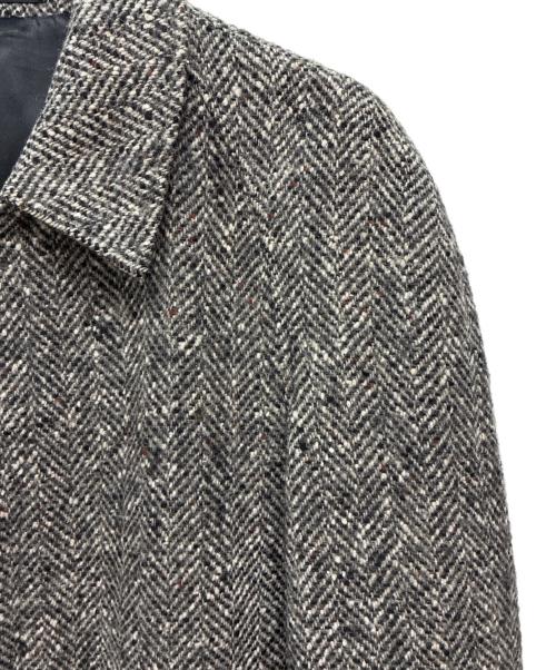 BURTON（バートン）BURTON (バートン) フランス製 ツイードステンカラーコート ブラック×グレー サイズ:不明の古着・服飾アイテム