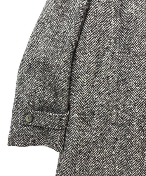 BURTON（バートン）BURTON (バートン) フランス製 ツイードステンカラーコート ブラック×グレー サイズ:不明の古着・服飾アイテム