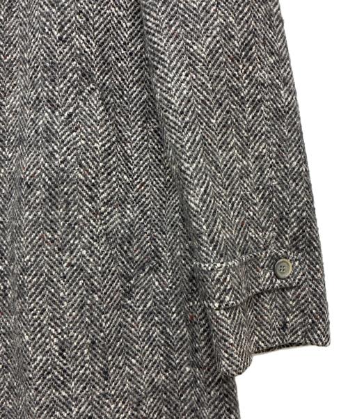BURTON（バートン）BURTON (バートン) フランス製 ツイードステンカラーコート ブラック×グレー サイズ:不明の古着・服飾アイテム