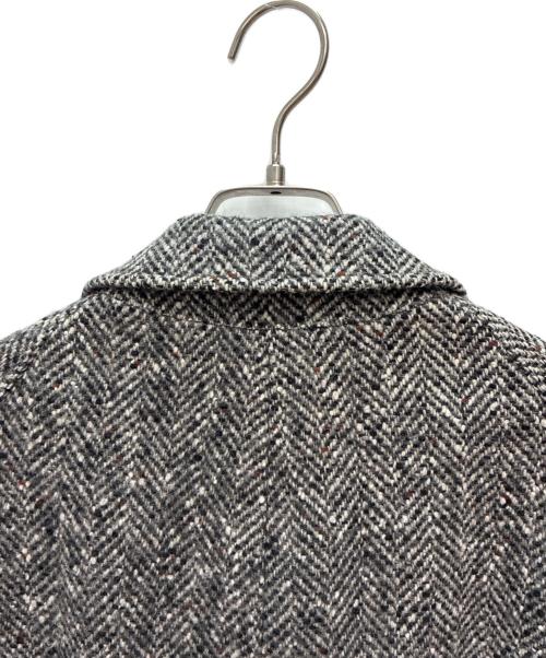 BURTON（バートン）BURTON (バートン) フランス製 ツイードステンカラーコート ブラック×グレー サイズ:不明の古着・服飾アイテム