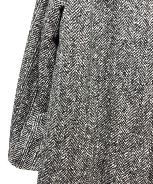 BURTON（バートン）BURTON (バートン) フランス製 ツイードステンカラーコート ブラック×グレー サイズ:不明の古着・服飾アイテム