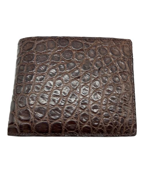 HERGOPOCH（エルゴポック）HERGOPOCH (エルゴポック) 型押し 2つ折り財布 ブラウンの古着・服飾アイテム