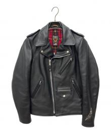 Schott（ショット）の古着「B'z INABA MODEL ダブルライダースジャケット」｜ブラック