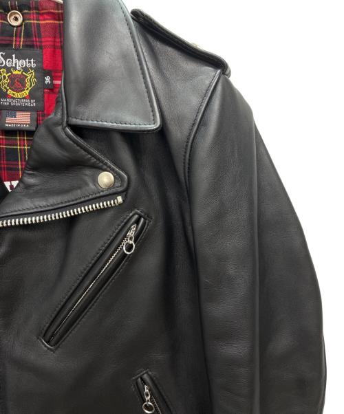 Schott（ショット）Schott (ショット) B'z INABA MODEL ダブルライダースジャケット ブラック サイズ:36の古着・服飾アイテム