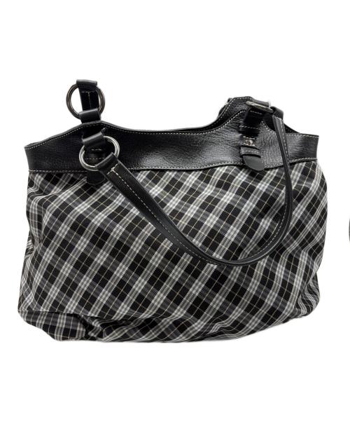 BURBERRY BLUE LABEL（バーバリー ブルー レーベル）BURBERRY BLUE LABEL (バーバリー ブルー レーベル) トートバッグ ブラック×ホワイトの古着・服飾アイテム