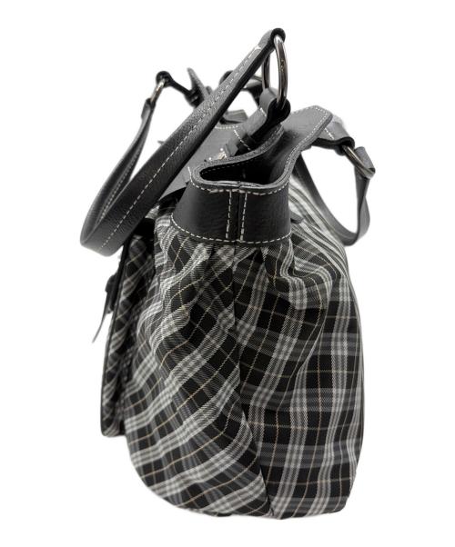 BURBERRY BLUE LABEL（バーバリー ブルー レーベル）BURBERRY BLUE LABEL (バーバリー ブルー レーベル) トートバッグ ブラック×ホワイトの古着・服飾アイテム