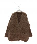 STRUMストラム）の古着「アルパカ ナイロン ドビー シャギー加工 ミドルカーディガン」｜ブラウン