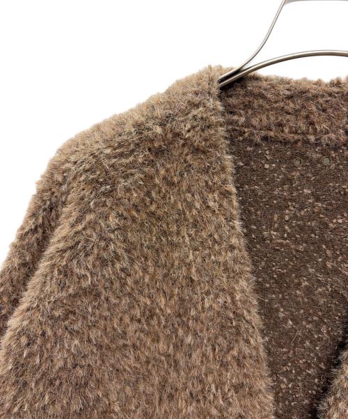 STRUM（ストラム）STRUM (ストラム) アルパカ ナイロン ドビー シャギー加工 ミドルカーディガン ブラウン サイズ:SIZE 4の古着・服飾アイテム