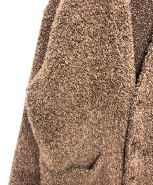 STRUM（ストラム）STRUM (ストラム) アルパカ ナイロン ドビー シャギー加工 ミドルカーディガン ブラウン サイズ:SIZE 4の古着・服飾アイテム