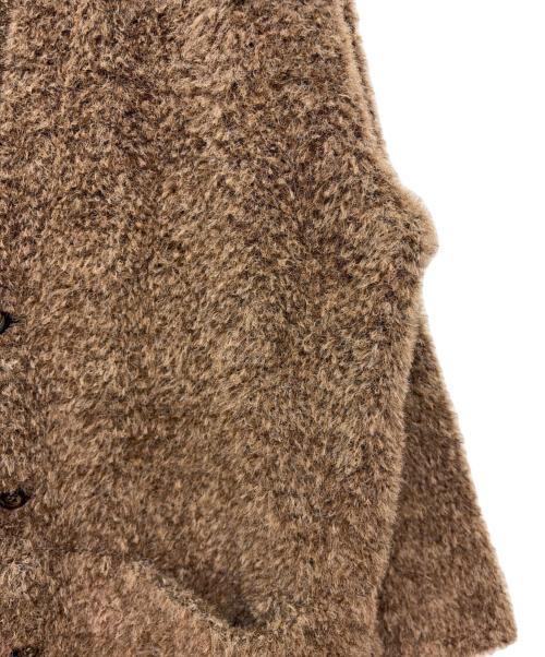 STRUM（ストラム）STRUM (ストラム) アルパカ ナイロン ドビー シャギー加工 ミドルカーディガン ブラウン サイズ:SIZE 4の古着・服飾アイテム