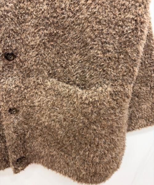 STRUM（ストラム）STRUM (ストラム) アルパカ ナイロン ドビー シャギー加工 ミドルカーディガン ブラウン サイズ:SIZE 4の古着・服飾アイテム