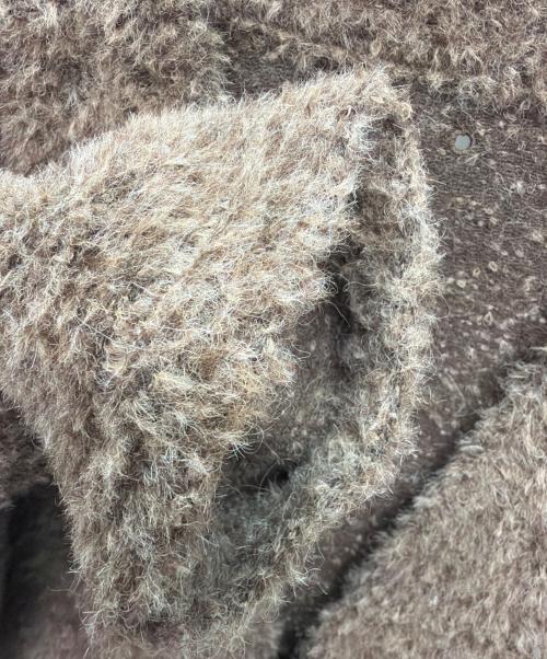 STRUM（ストラム）STRUM (ストラム) アルパカ ナイロン ドビー シャギー加工 ミドルカーディガン ブラウン サイズ:SIZE 4の古着・服飾アイテム