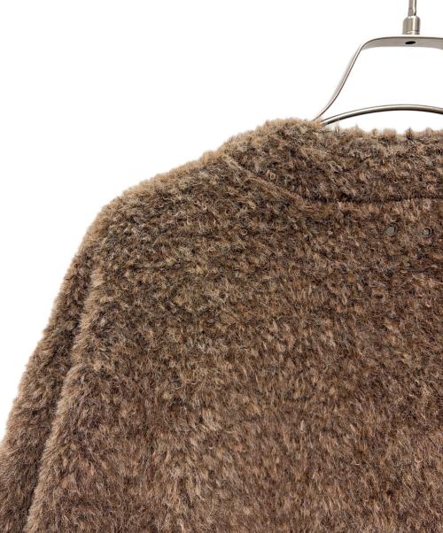 STRUM（ストラム）STRUM (ストラム) アルパカ ナイロン ドビー シャギー加工 ミドルカーディガン ブラウン サイズ:SIZE 4の古着・服飾アイテム