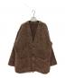 STRUM（ストラム）の古着「アルパカ ナイロン ドビー シャギー加工 ミドルカーディガン」｜ブラウン