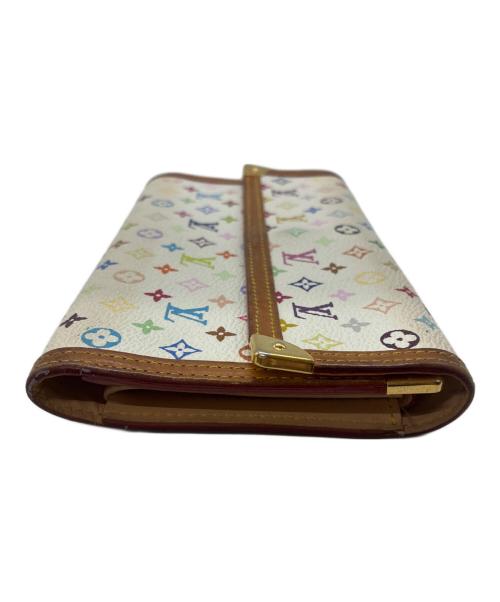 LOUIS VUITTON（ルイ ヴィトン）LOUIS VUITTON (ルイ ヴィトン) モノグラム・マルチカラー ポレトトレゾールインターナショナル 長財布 ホワイトの古着・服飾アイテム