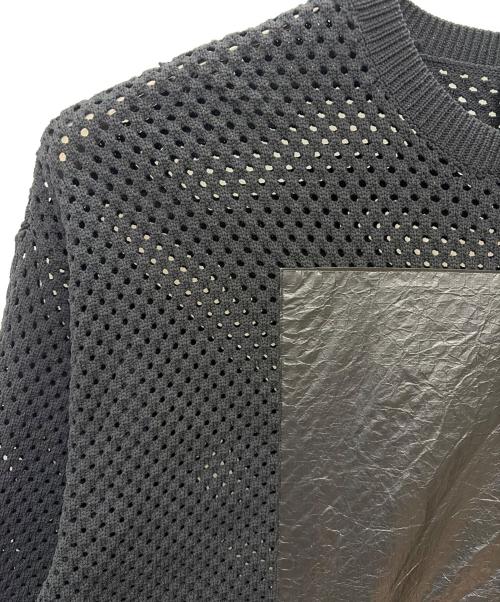 ARMANI EXCHANGE（アルマーニ エクスチェンジ）ARMANI EXCHANGE (アルマーニ エクスチェンジ) メッシュカットソー ブラック サイズ:Mの古着・服飾アイテム