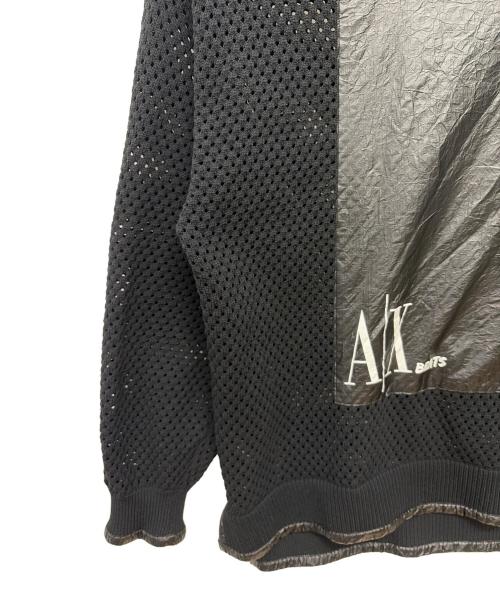 ARMANI EXCHANGE（アルマーニ エクスチェンジ）ARMANI EXCHANGE (アルマーニ エクスチェンジ) メッシュカットソー ブラック サイズ:Mの古着・服飾アイテム