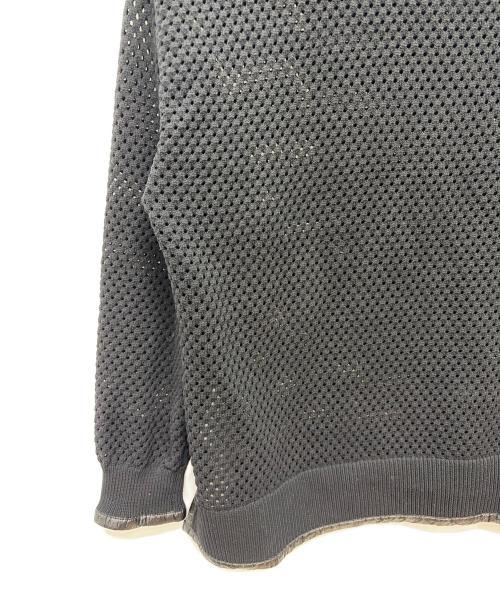 ARMANI EXCHANGE（アルマーニ エクスチェンジ）ARMANI EXCHANGE (アルマーニ エクスチェンジ) メッシュカットソー ブラック サイズ:Mの古着・服飾アイテム