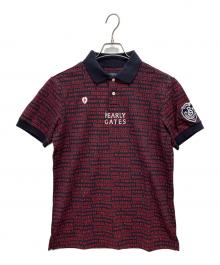 PEARLY GATES（パーリーゲイツ）の古着「ゴルフウェア ポロシャツ」｜ブラック×レッド