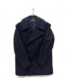 UNIQLO+J（ユニクロ プラスジェイ）の古着「ウールブレンドオーバーサイズピーコート」｜ネイビー
