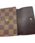 中古・古着 LOUIS VUITTON (ルイ ヴィトン) ダミエ ポルトモネ ビエ カルトクレディ ブラウン：25000円