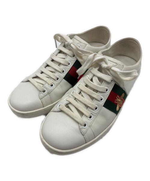 GUCCI（グッチ）GUCCI (グッチ) ローカットスニーカー ホワイト サイズ:36の古着・服飾アイテム