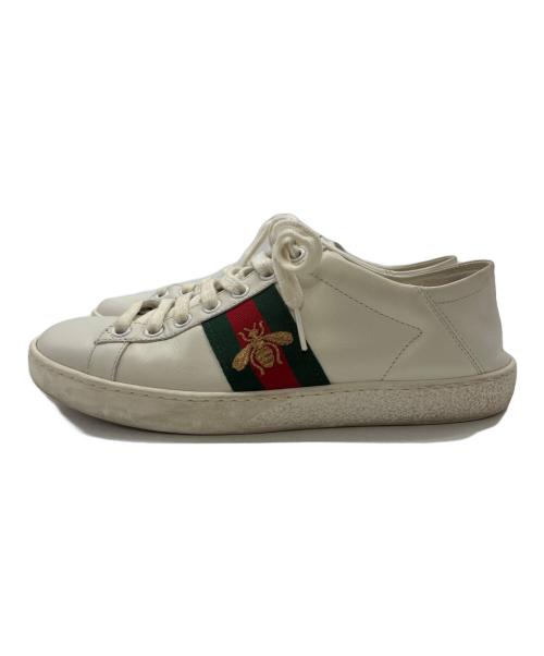 GUCCI（グッチ）GUCCI (グッチ) ローカットスニーカー ホワイト サイズ:36の古着・服飾アイテム