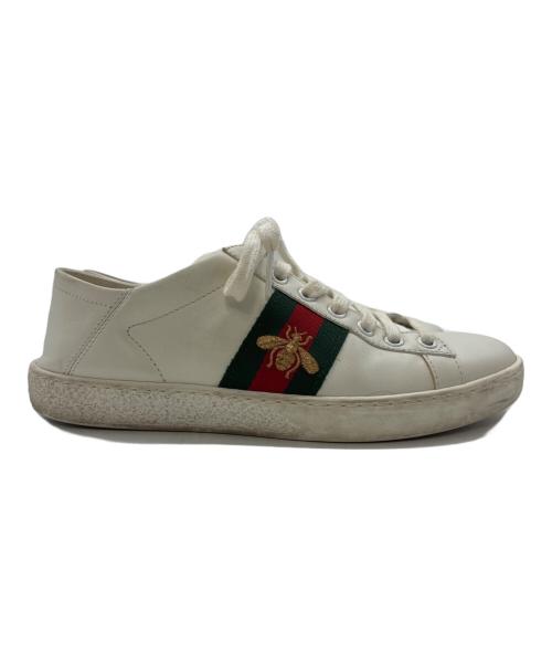 GUCCI（グッチ）GUCCI (グッチ) ローカットスニーカー ホワイト サイズ:36の古着・服飾アイテム