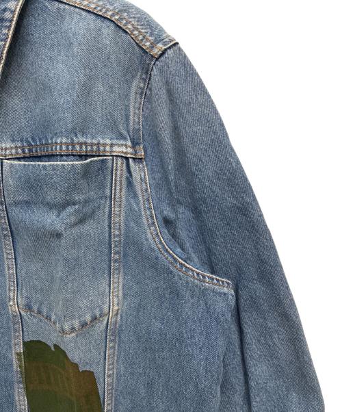 LOEWE（ロエベ）LOEWE (ロエベ) ペイント デニムジャケット ブルー サイズ:SIZE 46の古着・服飾アイテム