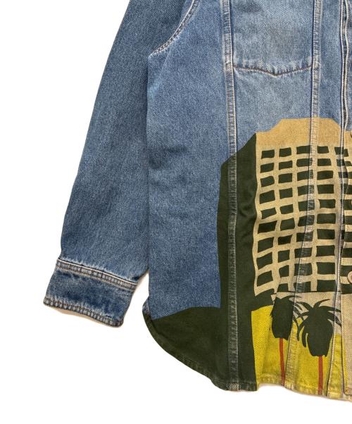 LOEWE（ロエベ）LOEWE (ロエベ) ペイント デニムジャケット ブルー サイズ:SIZE 46の古着・服飾アイテム