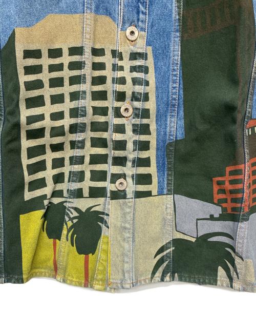 LOEWE（ロエベ）LOEWE (ロエベ) ペイント デニムジャケット ブルー サイズ:SIZE 46の古着・服飾アイテム