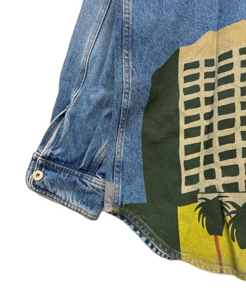 LOEWE（ロエベ）LOEWE (ロエベ) ペイント デニムジャケット ブルー サイズ:SIZE 46の古着・服飾アイテム