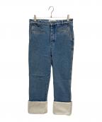 LOEWEロエベ）の古着「フィッシャーマンロールアップデニムパンツ」｜ブルー