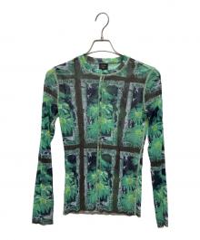Jean Paul Gaultier homme（ジャンポールゴルチェオム）の古着「パワーネット 長袖カットソー」｜グリーン
