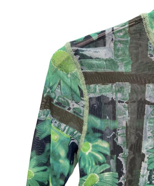 Jean Paul Gaultier homme（ジャンポールゴルチェオム）Jean Paul GAULTIER HOMME (ジャンポールゴルチェオム) パワーネット 長袖カットソー グリーン サイズ:48の古着・服飾アイテム