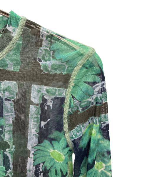 Jean Paul Gaultier homme（ジャンポールゴルチェオム）Jean Paul GAULTIER HOMME (ジャンポールゴルチェオム) パワーネット 長袖カットソー グリーン サイズ:48の古着・服飾アイテム