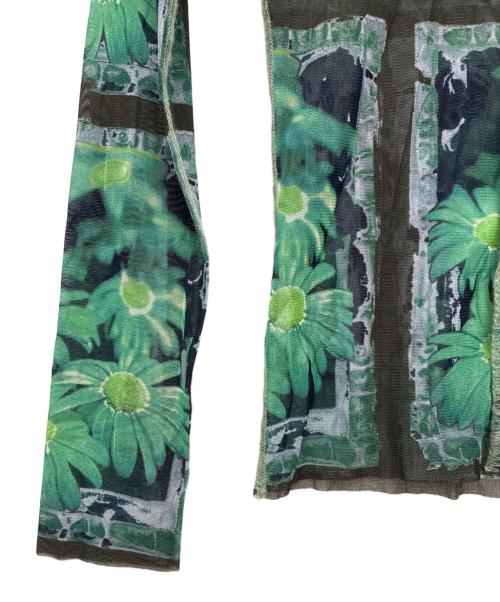Jean Paul Gaultier homme（ジャンポールゴルチェオム）Jean Paul GAULTIER HOMME (ジャンポールゴルチェオム) パワーネット 長袖カットソー グリーン サイズ:48の古着・服飾アイテム