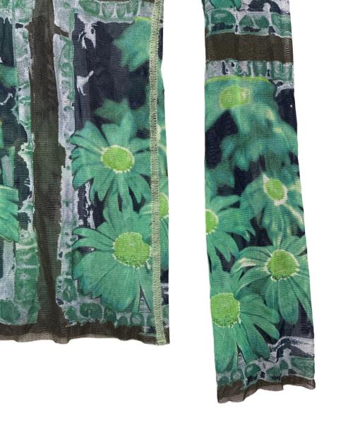 Jean Paul Gaultier homme（ジャンポールゴルチェオム）Jean Paul GAULTIER HOMME (ジャンポールゴルチェオム) パワーネット 長袖カットソー グリーン サイズ:48の古着・服飾アイテム