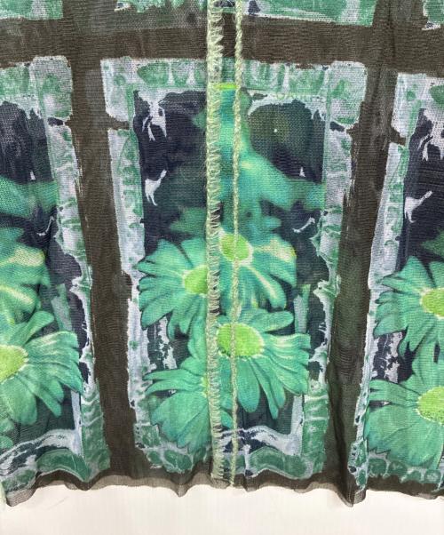 Jean Paul Gaultier homme（ジャンポールゴルチェオム）Jean Paul GAULTIER HOMME (ジャンポールゴルチェオム) パワーネット 長袖カットソー グリーン サイズ:48の古着・服飾アイテム