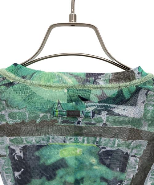 Jean Paul Gaultier homme（ジャンポールゴルチェオム）Jean Paul GAULTIER HOMME (ジャンポールゴルチェオム) パワーネット 長袖カットソー グリーン サイズ:48の古着・服飾アイテム