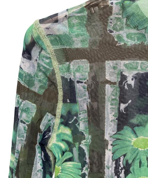 Jean Paul Gaultier homme（ジャンポールゴルチェオム）Jean Paul GAULTIER HOMME (ジャンポールゴルチェオム) パワーネット 長袖カットソー グリーン サイズ:48の古着・服飾アイテム