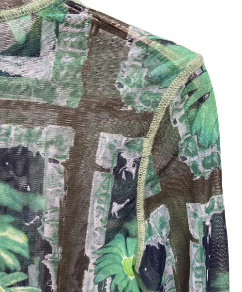 Jean Paul Gaultier homme（ジャンポールゴルチェオム）Jean Paul GAULTIER HOMME (ジャンポールゴルチェオム) パワーネット 長袖カットソー グリーン サイズ:48の古着・服飾アイテム