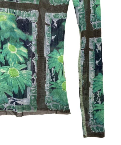 Jean Paul Gaultier homme（ジャンポールゴルチェオム）Jean Paul GAULTIER HOMME (ジャンポールゴルチェオム) パワーネット 長袖カットソー グリーン サイズ:48の古着・服飾アイテム