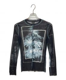 Jean Paul Gaultier homme（ジャンポールゴルチェオム）の古着「パワーネット 長袖カットソー」｜ブラック×ホワイト